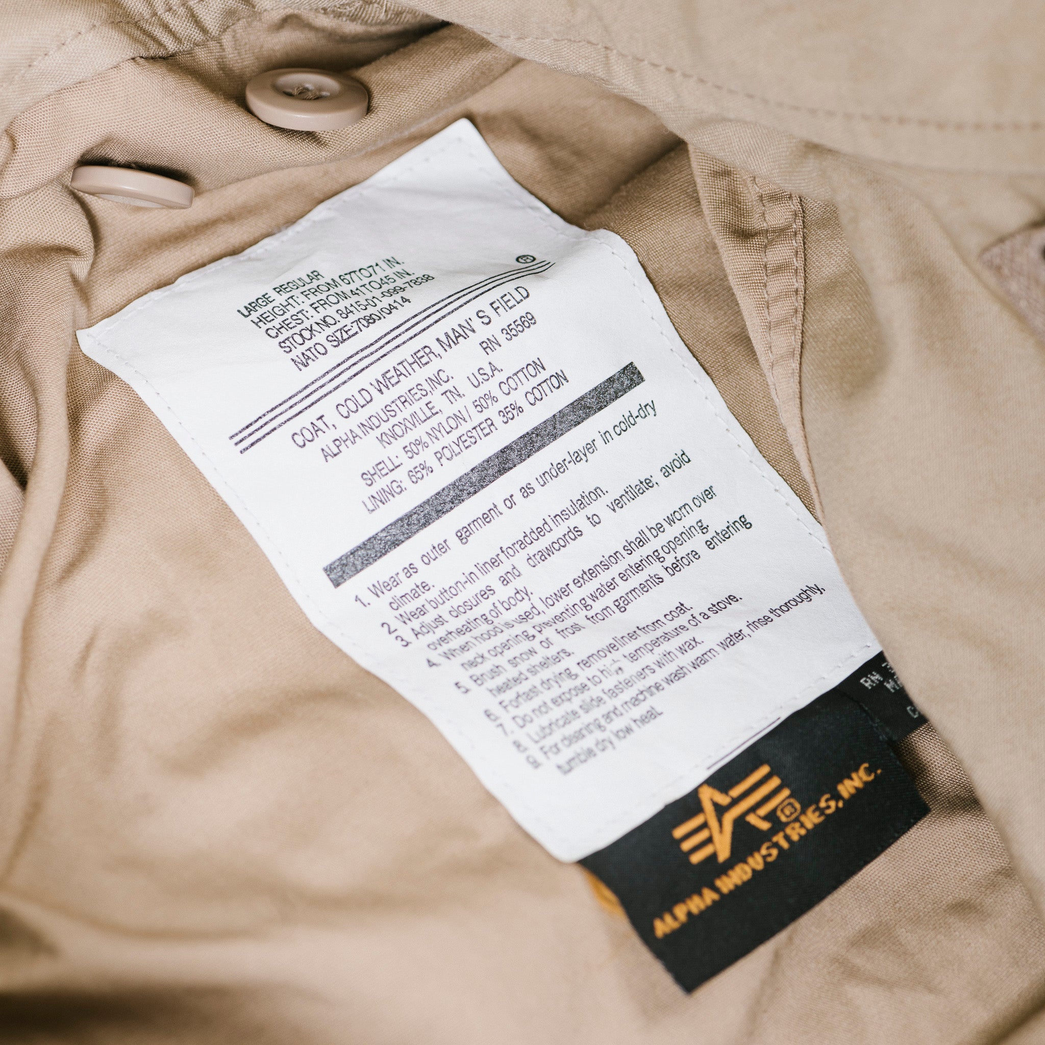 ARMOIRE X ALPHA INDUSTRIES M-65 FIELD COAT