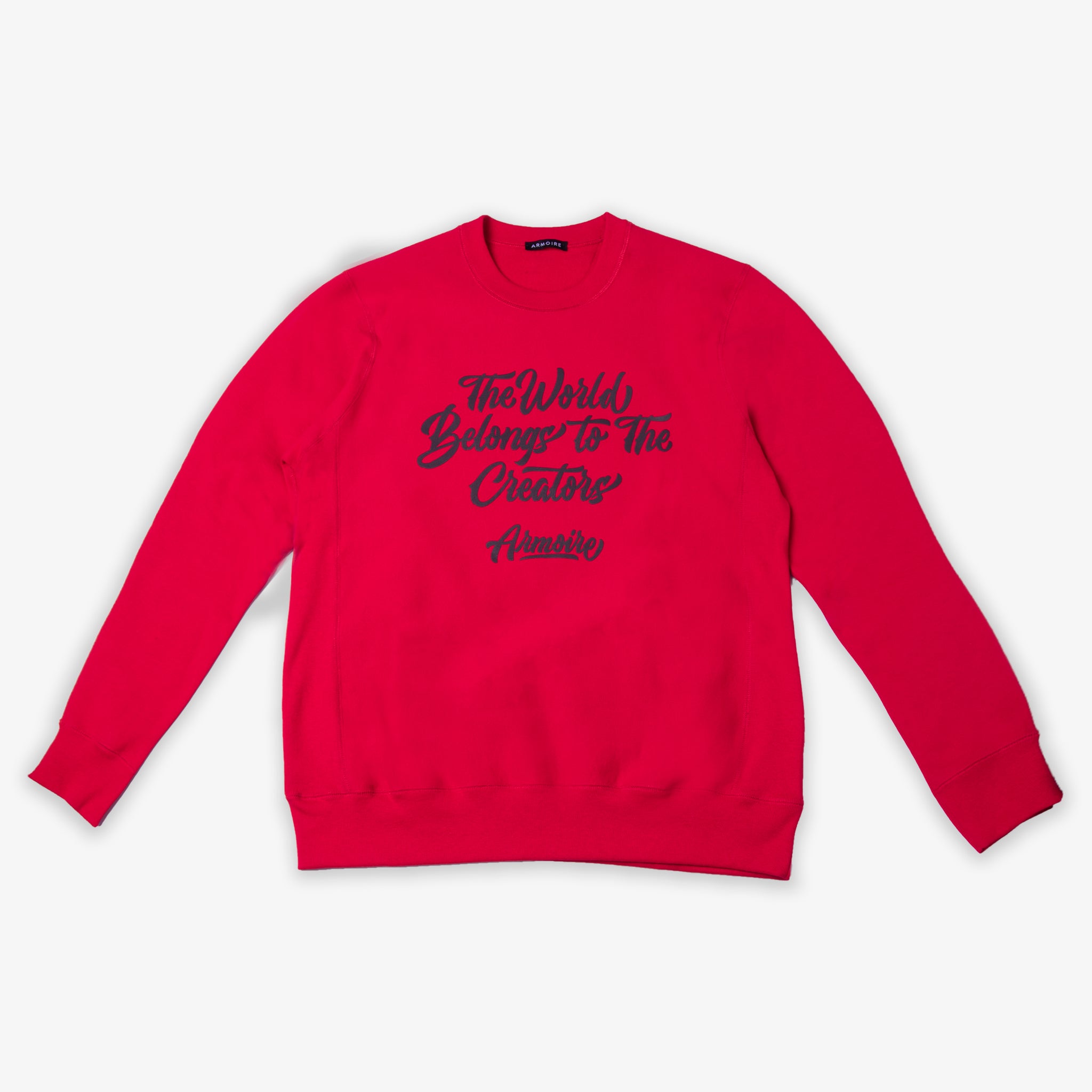 ARMOIRE The World Belongs to the Creators Crewneck - Red